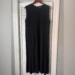 Burberry Flat Pleated Black Midi Dress - worn once - 14